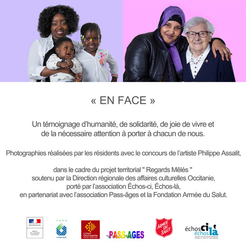 Résidence photographique "En Face" avec les résidents de Foch à Mazamet et le photographe Philippe Assalit
